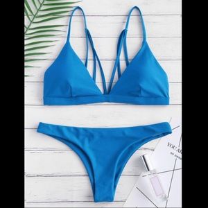 ZAFUL blue cheeky bikini